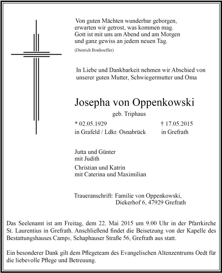 Josepha von Oppenkowski