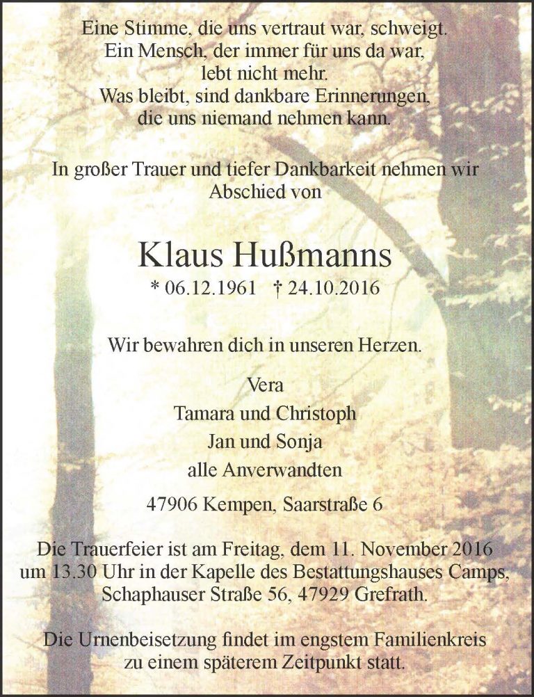 Klaus Hußmanns