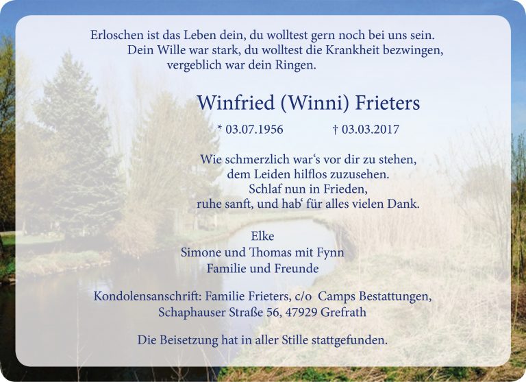 Winfried (Winni) Frieters