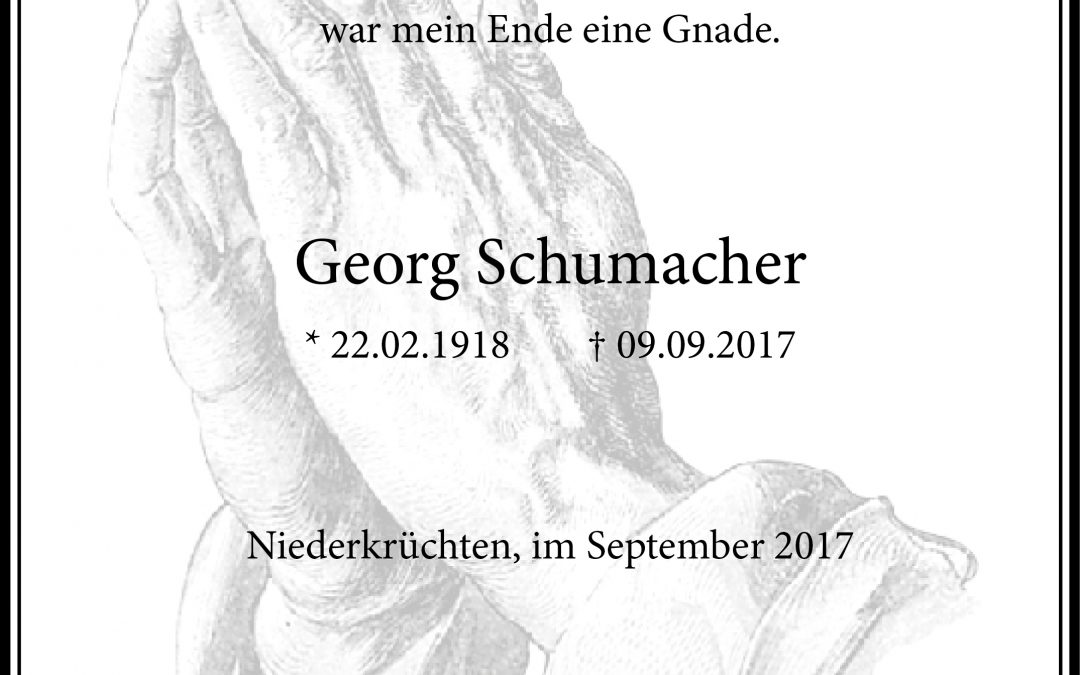 Georg Schumacher | Bestattungshaus Camps
