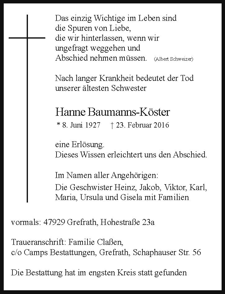 Hanne Baumanns-Köster