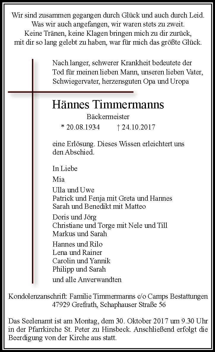 Hännes Timmermanns