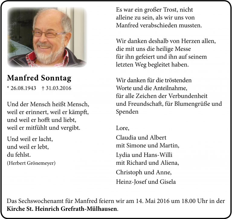 Sonntag Manfred