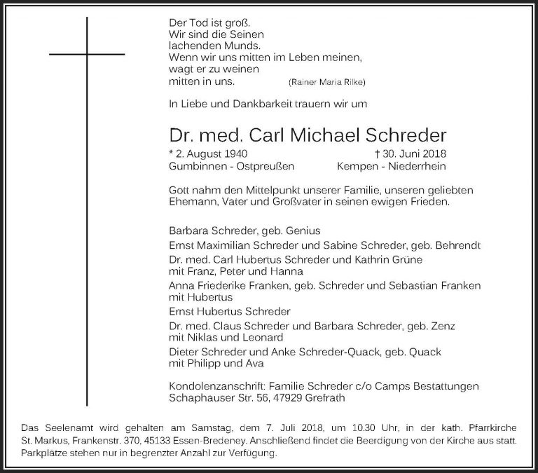 Dr. med. Carl Michael Schreder