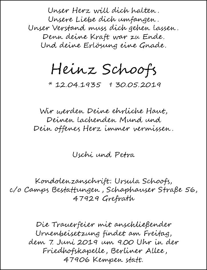 Heinz Schoofs