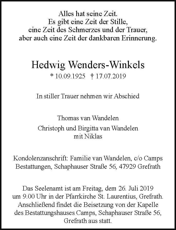 Hedwig Wenders-Winkels