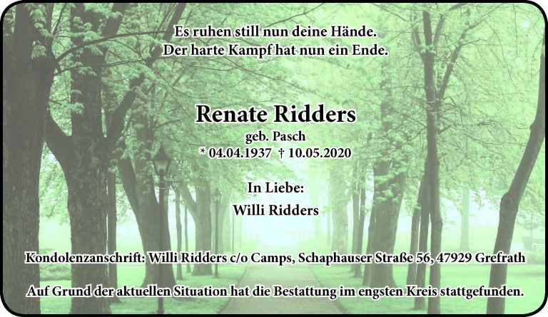 Renate Ridders