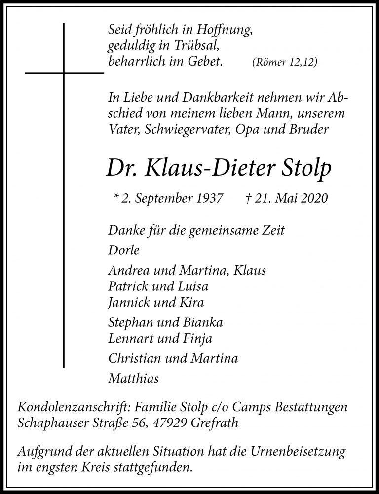 Dr. Klaus-Dieter Stolp