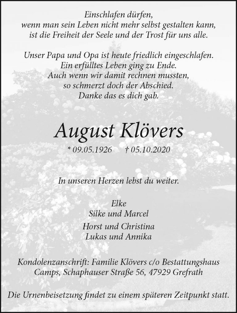 August Klövers