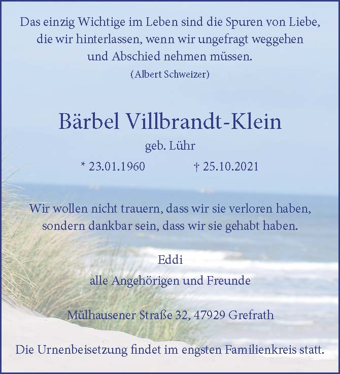 Bärbel Villbrandt-Klein