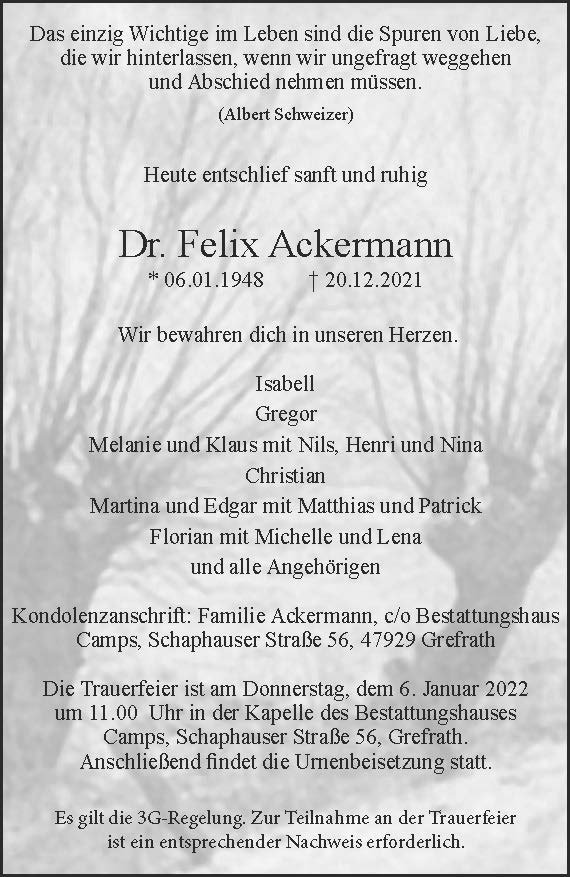 Dr. Felix Ackermann