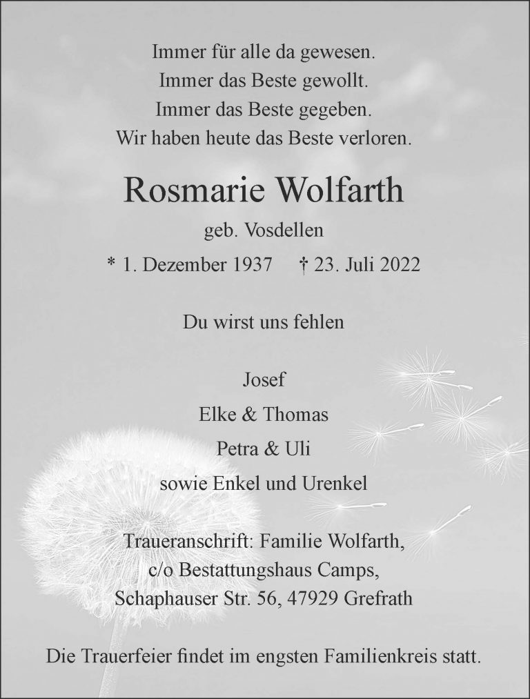 Rosmarie Wolfarth