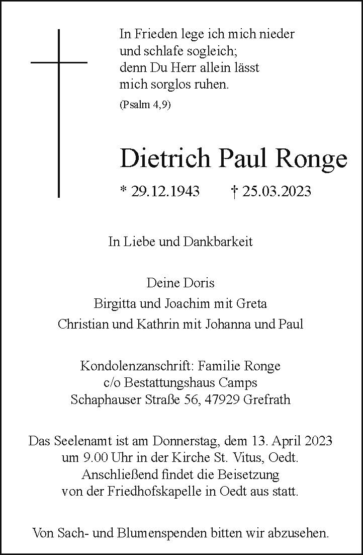 Dietrich Paul Ronge