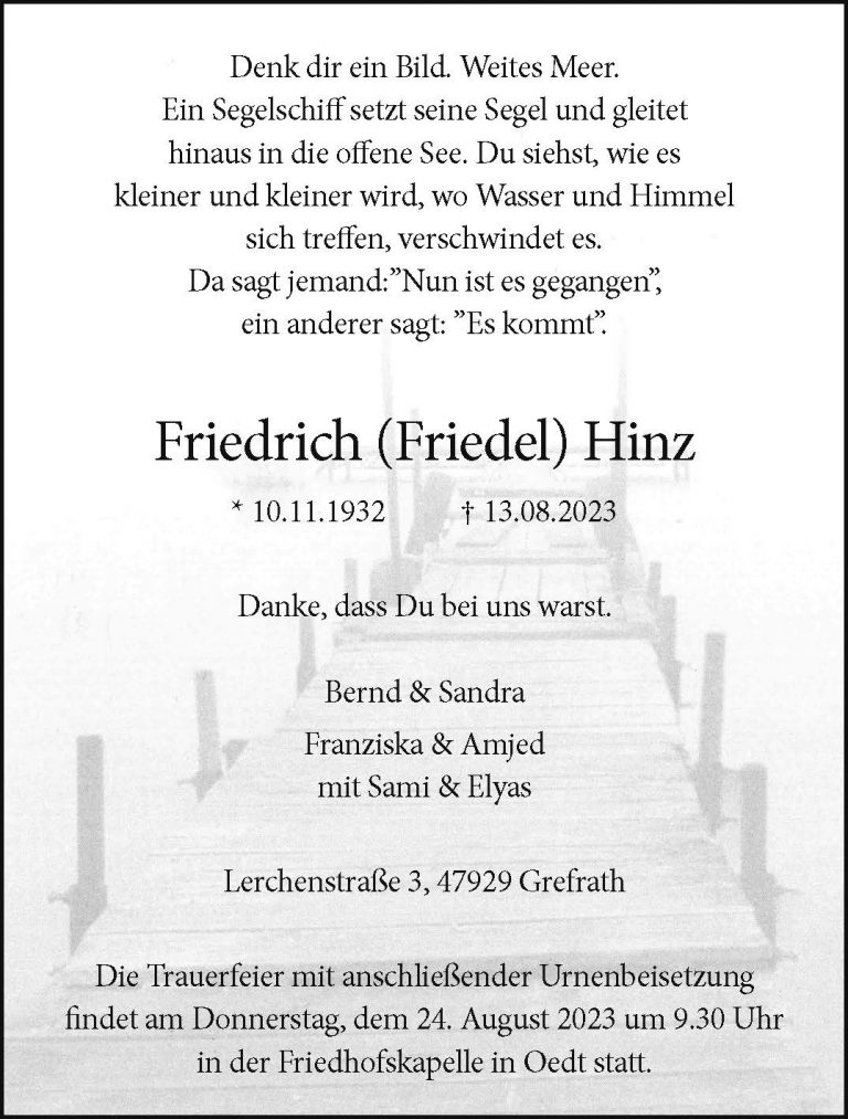 Friedrich (Friedel) Hinz