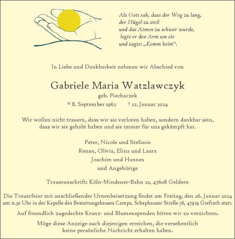 Gabriele Maria Watzlawcyk