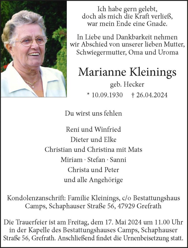 Marianne Kleinings