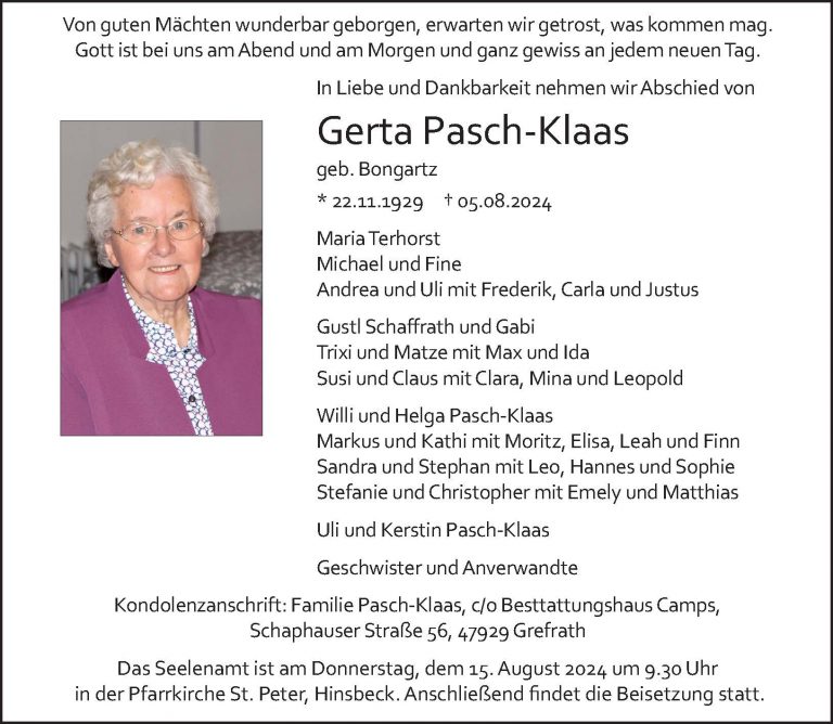 Gerta Pasch-Klaas