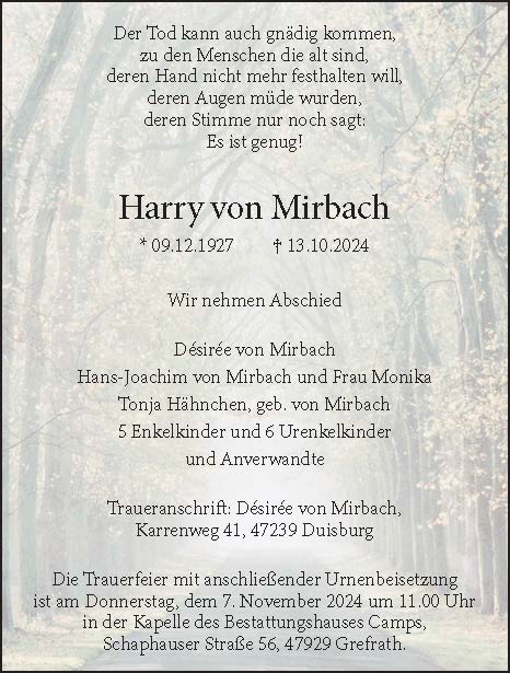 Harry von Mirbach