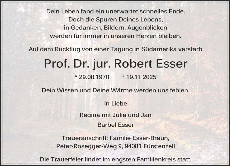 Prof. Dr. jur. Robert Esser