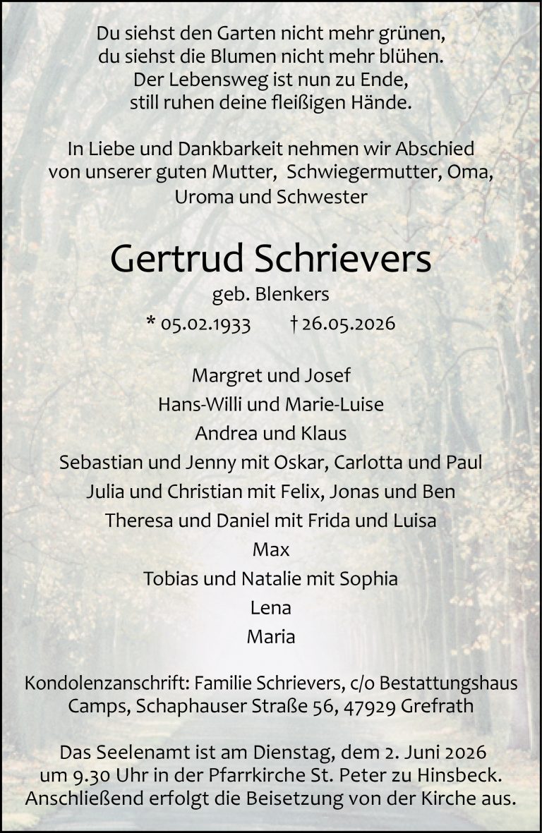Gertrud Schrievers